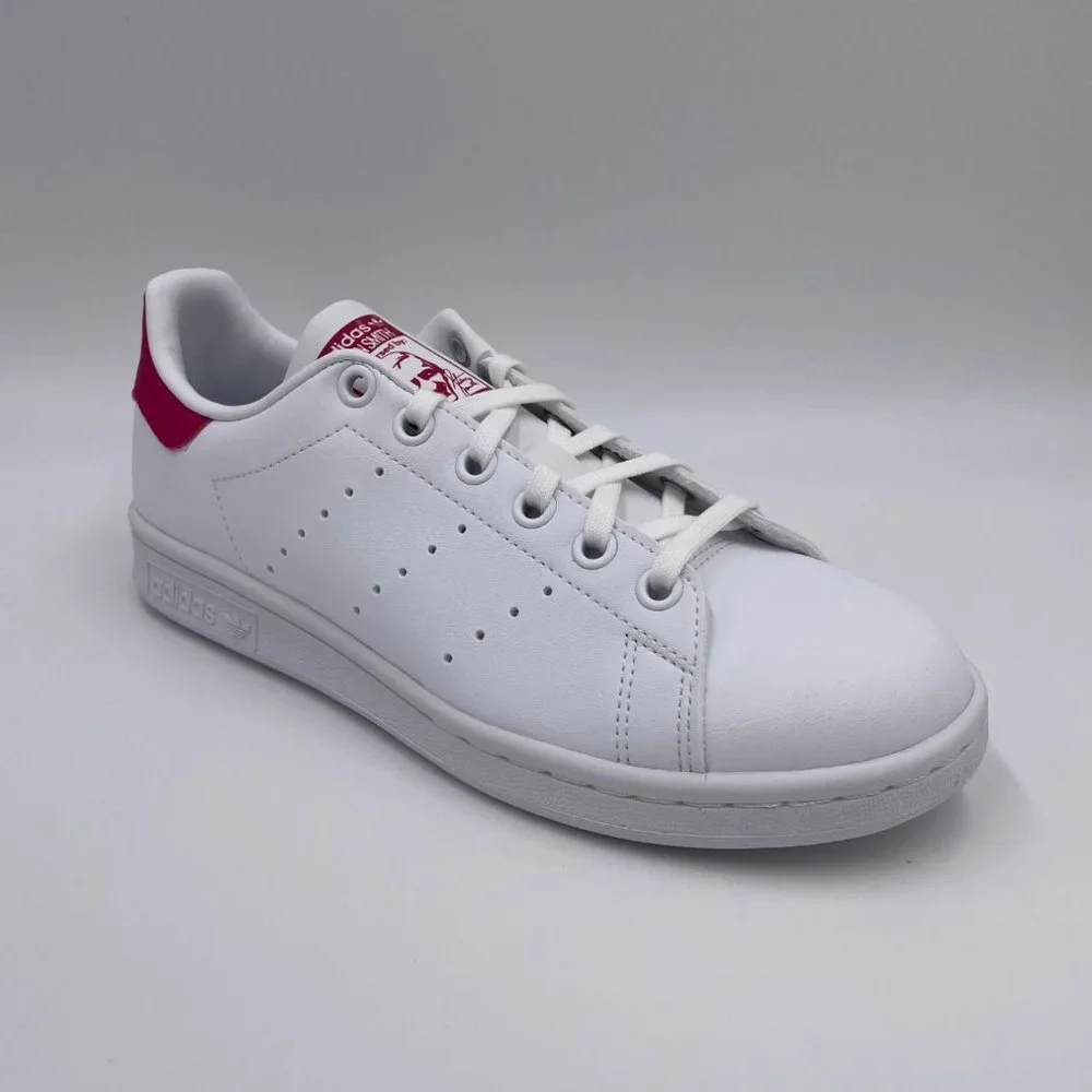adidas Stan Smith White / Pink Womens Shoes - Picture 7 of 8